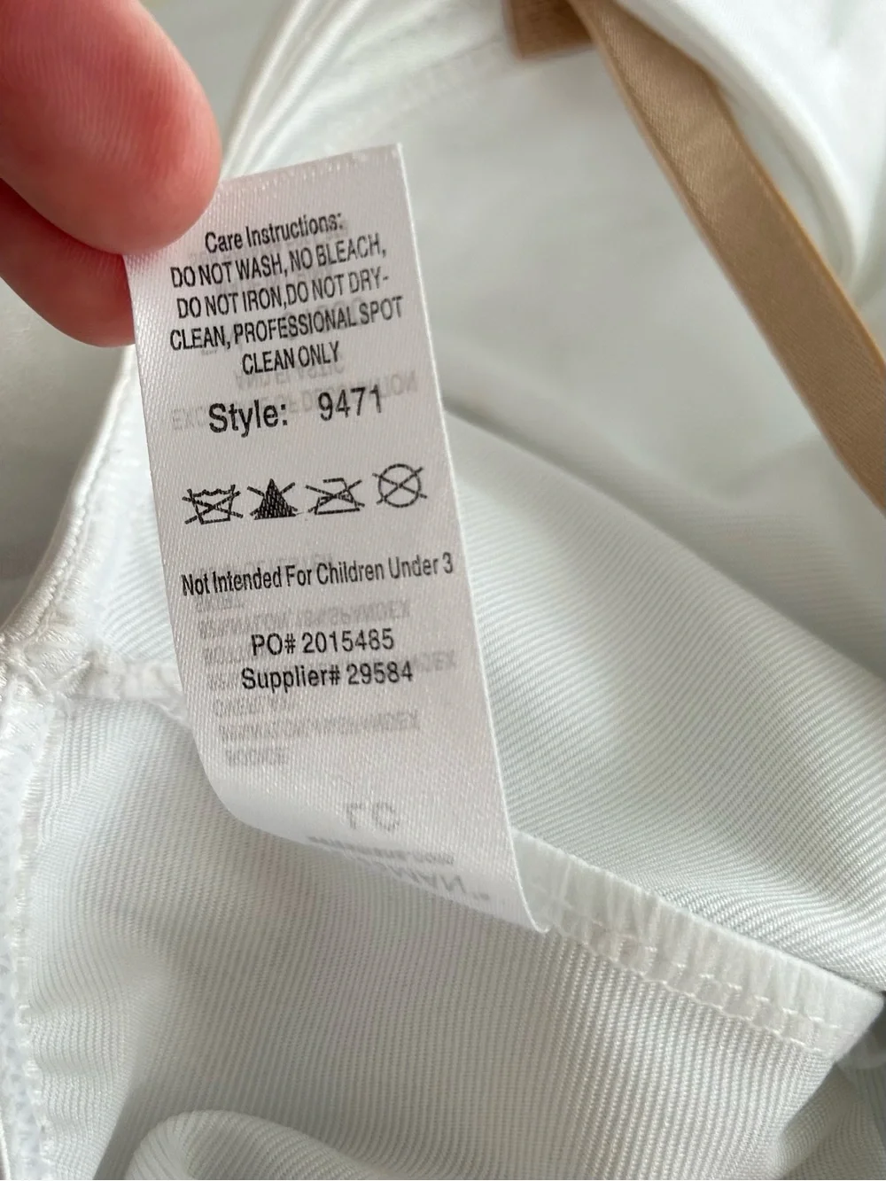 Weissman Showtime I Feel Pretty White Satin Sequins Organza Dancewear Size LC 14